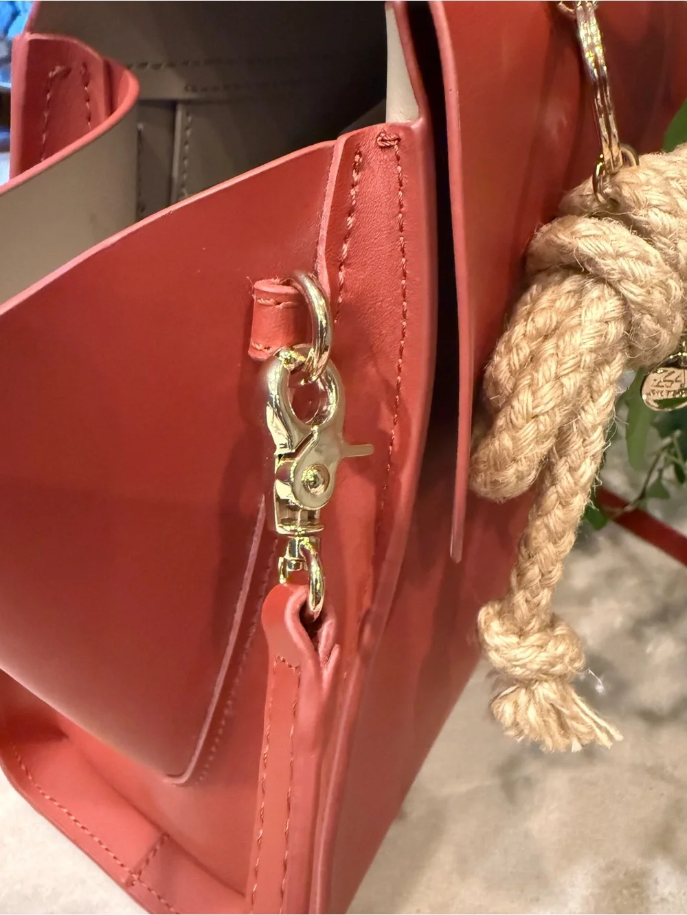 ZAC Zac Posen Eartha Leather Satchel Red Terracotta Gold Hardware